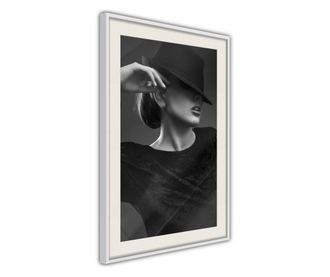 Tablou poster artgeist, coquette, rama alba tip passe-partout  20x30 cm