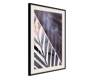 Tablou poster artgeist, day and night in the jungle, rama neagra tip passe-partout  30x45 cm