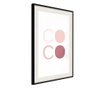 Tablou poster artgeist, different shades of coco, rama neagra tip passe-partout  20x30 cm
