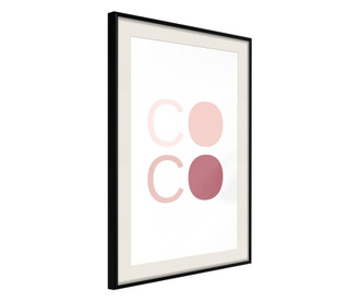 Tablou poster artgeist, different shades of coco, rama neagra tip passe-partout  20x30 cm