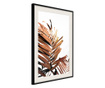 Tablou poster artgeist, copper palm, rama neagra tip passe-partout  20x30 cm