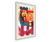 Tablou poster artgeist, colourful thoughts, rama alba tip passe-partout  30x45 cm