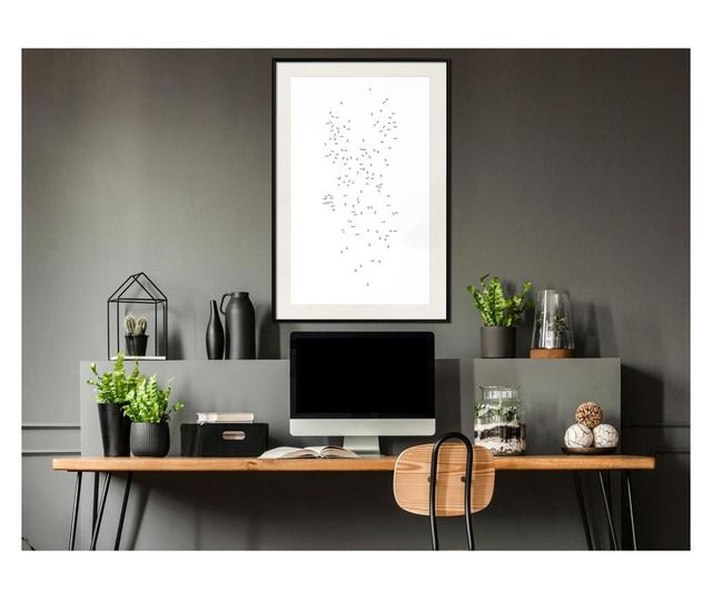 Tablou poster artgeist, connect the dots, rama neagra tip passe-partout  40x60 cm
