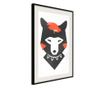 Tablou poster artgeist, cute redhead, rama neagra tip passe-partout  30x45 cm