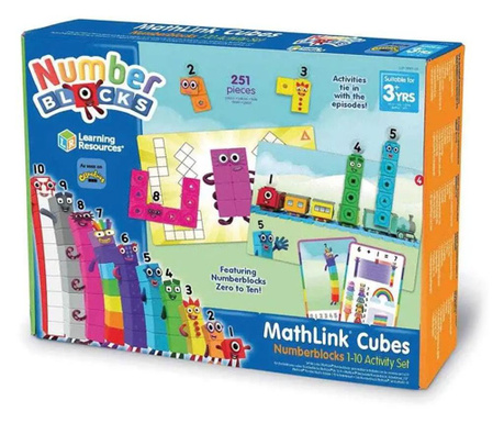 Комплект логически кубчета за смятане до 10, MathLink Cubes Numberblocks 1-10 Learning Resources