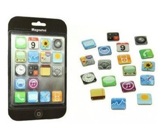Set 18 magneti de frigider model aplicatii iPhone, Gonga® Multicolor