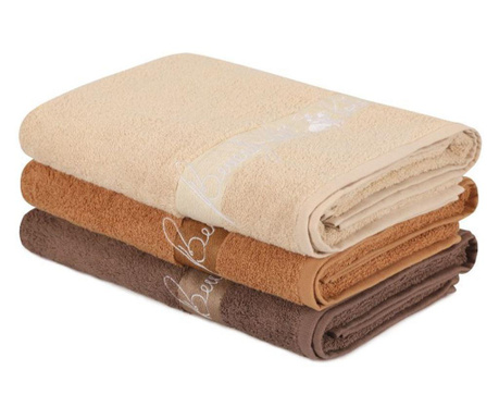 Комплект 3 кърпи за баня Beverly Hills Polo Club, памук, 450...