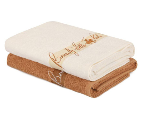 Комплект 2 кърпи за баня Beverly Hills Polo Club, памук, 450...