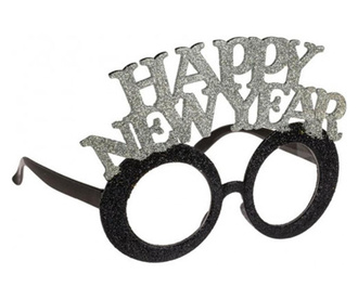 Ochelari de petrecere, Happy New Year, Gonga® Argintiu