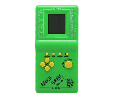 Consola de joc Tetris, 9999 in 1, Gonga Verde