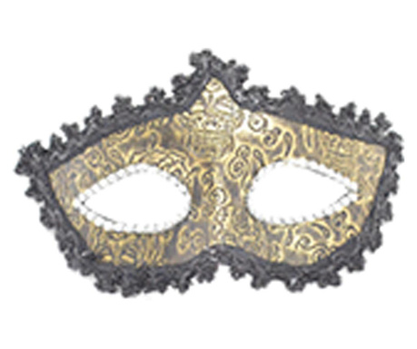 Masca carnaval venetian pentru ochi cu imprimeu craniu, negru