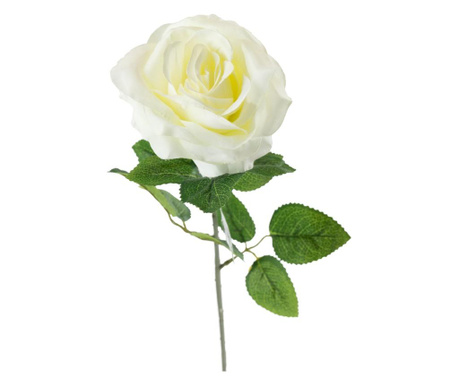 Trandafir artificial, alb, 63 cm, Emerald