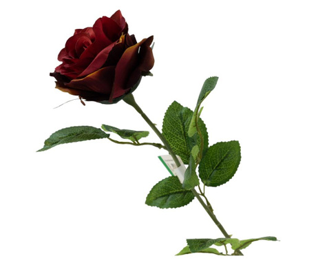 Trandafir artificial, rosu inchis, 63 cm, Emerald