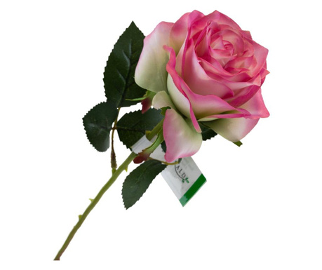 Trandafir artificial roz, 45 cm, Emerald