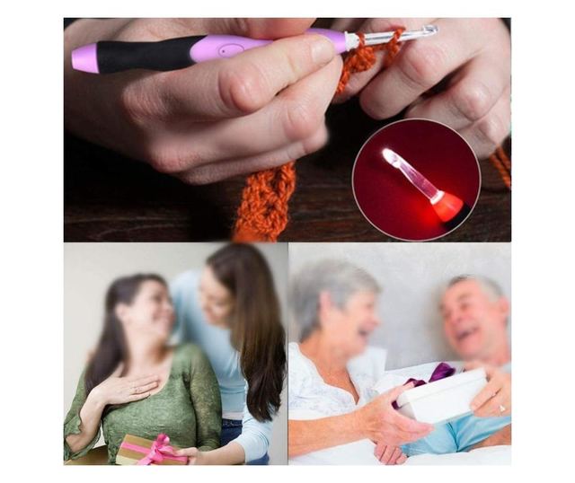 LED Horgoló Készlet 9 különböző méretű fejjel, szállító táska, Onuvio™
