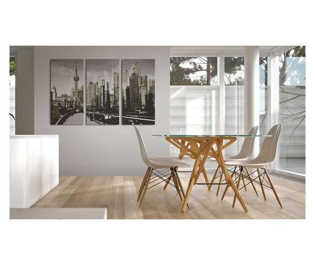 Slika Artgeist - Grey Shanghai - 120 x 80 cm