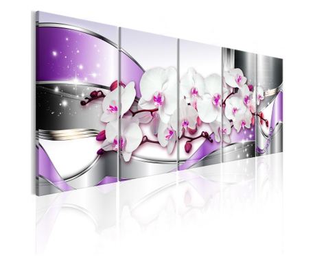 5 kép artgeist - purple ribbons - 200 x 80 cm