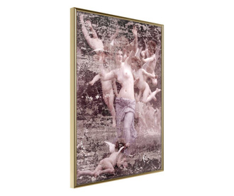 Tablou poster Artgeist, Angels in Love, Rama aurie, 20 x 30 cm
