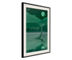 Tablou poster Artgeist, Loch Ness [Poster], Rama neagra tip passe-partout, 30 x 45 cm