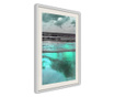 Tablou poster Artgeist, Iridescent Sea, Rama alba tip passe-partout, 40 x 60 cm