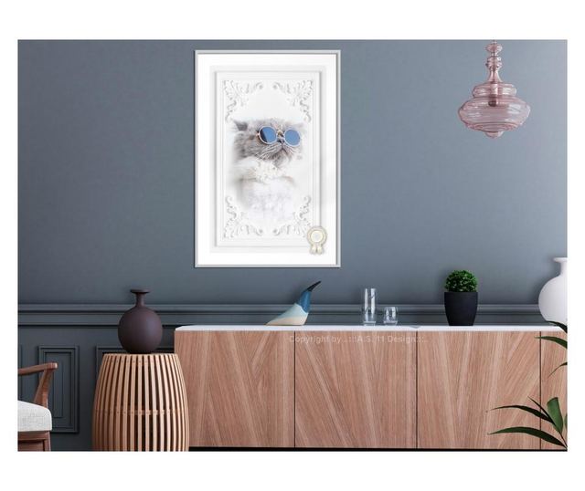 Tablou poster Artgeist, Like a Boss, Rama alba, 40 x 60 cm