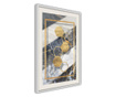 Tablou poster Artgeist, Marble Composition III, Rama alba tip passe-partout, 20 x 30 cm