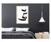 Tablou poster Artgeist, Love Sideways, Rama aurie tip passe-partout, 30 x 45 cm