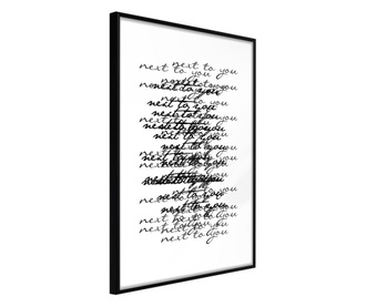 Tablou poster Artgeist, Love Letter, Rama neagra, 40 x 60 cm
