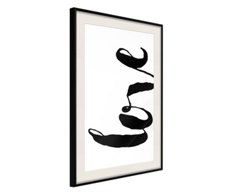 Tablou poster Artgeist, Love Sideways, Rama neagra tip passe-partout, 20 x 30 cm