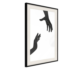 Tablou poster Artgeist, Language of Gestures II, Rama neagra tip passe-partout, 40 x 60 cm