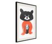 Tablou poster Artgeist, Little Bear, Rama neagra tip passe-partout, 20 x 30 cm