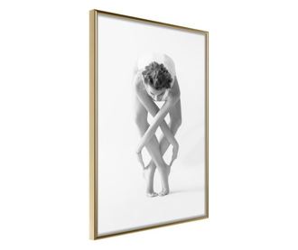 Tablou poster Artgeist, Interlaced Body, Rama aurie, 30 x 45 cm