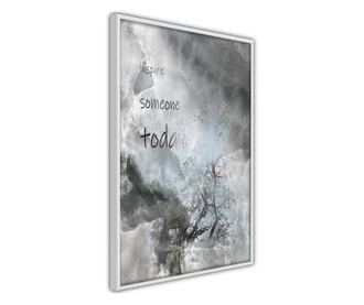 Tablou poster Artgeist, Inspire Someone, Rama alba, 30 x 45 cm