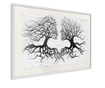 Tablou poster Artgeist, Like the Old Trees, Rama alba tip passe-partout, 45 x 30 cm
