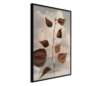 Tablou poster Artgeist, Leaves in the Clouds, Rama neagra, 40 x 60 cm