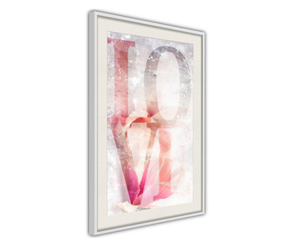 Tablou poster Artgeist, Love II, Rama alba tip passe-partout, 30 x 45 cm