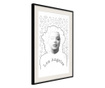 Tablou poster Artgeist, Marilyn in Los Angeles, Rama neagra tip passe-partout, 20 x 30 cm
