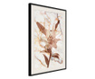 Tablou poster Artgeist, Lily on Marble Background, Rama neagra tip passe-partout, 40 x 60 cm