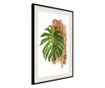 Tablou poster Artgeist, Leafy Etude, Rama neagra tip passe-partout, 20 x 30 cm