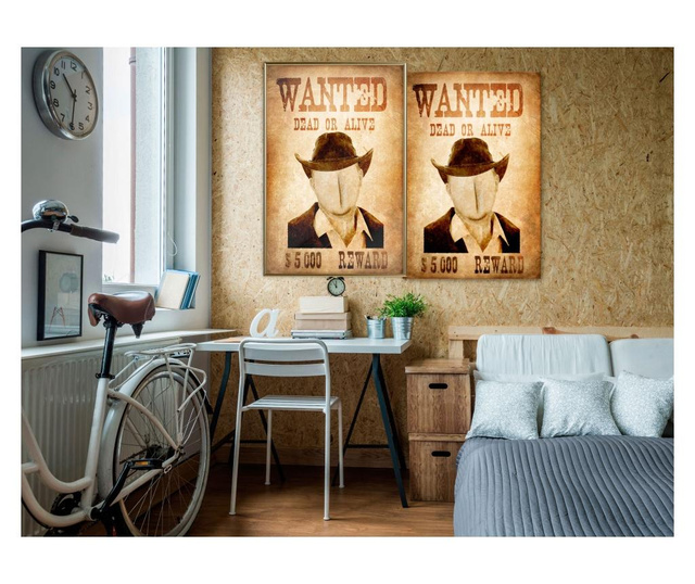 Tablou poster Artgeist, Long Time Ago in the Wild West, Rama aurie, 40 x 60 cm