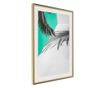 Tablou poster Artgeist, Leaves or Wings, Rama aurie tip passe-partout, 20 x 30 cm
