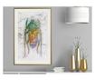 Tablou poster Artgeist, Iridescent Insect, Rama aurie tip passe-partout, 40 x 60 cm