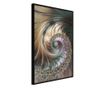 Tablou poster Artgeist, Iridescent Spiral, Rama neagra, 30 x 45 cm