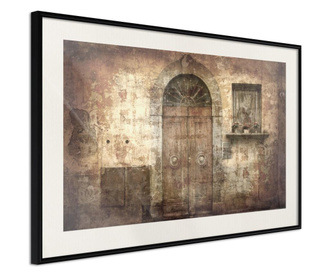 Tablou poster Artgeist, Mysterious Door, Rama neagra tip passe-partout, 45 x 30 cm