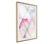 Tablou poster Artgeist, Patchwork III, Rama aurie tip passe-partout, 40 x 60 cm