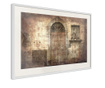 Tablou poster Artgeist, Mysterious Door, Rama alba tip passe-partout, 30 x 20 cm