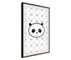 Tablou poster Artgeist, Panda and Friends, Rama neagra tip passe-partout, 30 x 45 cm