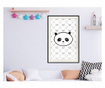 Tablou poster Artgeist, Panda and Friends, Rama neagra tip passe-partout, 30 x 45 cm