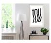 Tablou poster Artgeist, Only You, Rama alba tip passe-partout, 40 x 60 cm