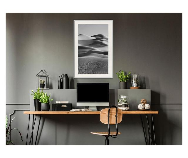Tablou poster Artgeist, Ocean of Sand II, Rama alba tip passe-partout, 20 x 30 cm
